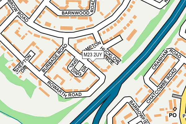 M23 2UY map - OS OpenMap – Local (Ordnance Survey)