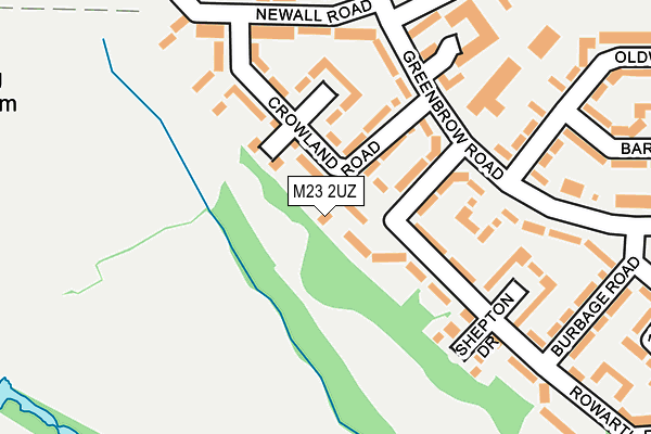 M23 2UZ map - OS OpenMap – Local (Ordnance Survey)