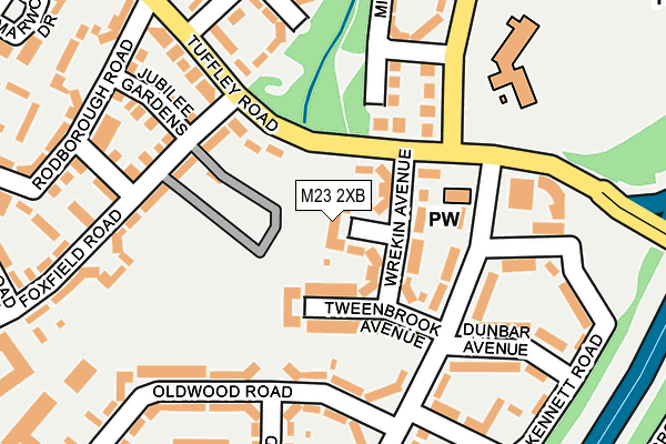 M23 2XB map - OS OpenMap – Local (Ordnance Survey)