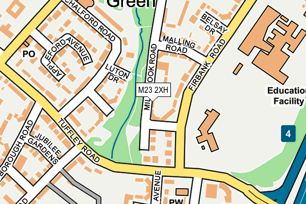 M23 2XH map - OS OpenMap – Local (Ordnance Survey)