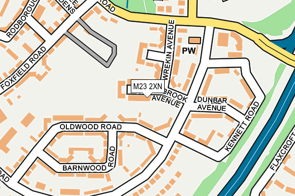 M23 2XN map - OS OpenMap – Local (Ordnance Survey)