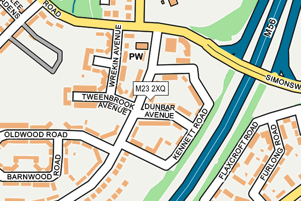 M23 2XQ map - OS OpenMap – Local (Ordnance Survey)