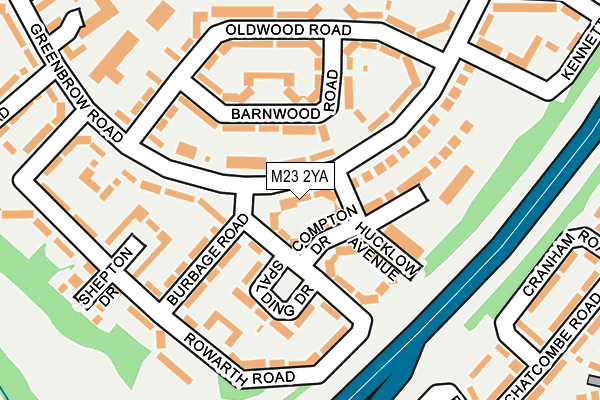 M23 2YA map - OS OpenMap – Local (Ordnance Survey)