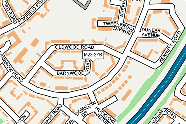 M23 2YB map - OS OpenMap – Local (Ordnance Survey)