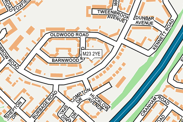 M23 2YE map - OS OpenMap – Local (Ordnance Survey)