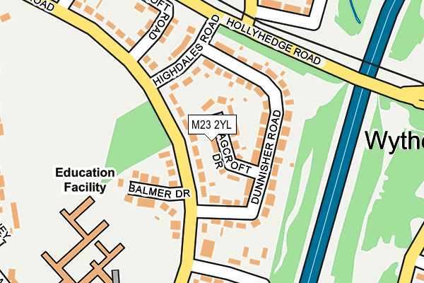 M23 2YL map - OS OpenMap – Local (Ordnance Survey)