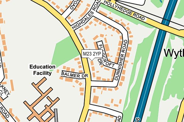 M23 2YP map - OS OpenMap – Local (Ordnance Survey)