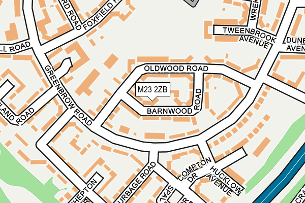 M23 2ZB map - OS OpenMap – Local (Ordnance Survey)