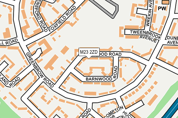 M23 2ZD map - OS OpenMap – Local (Ordnance Survey)