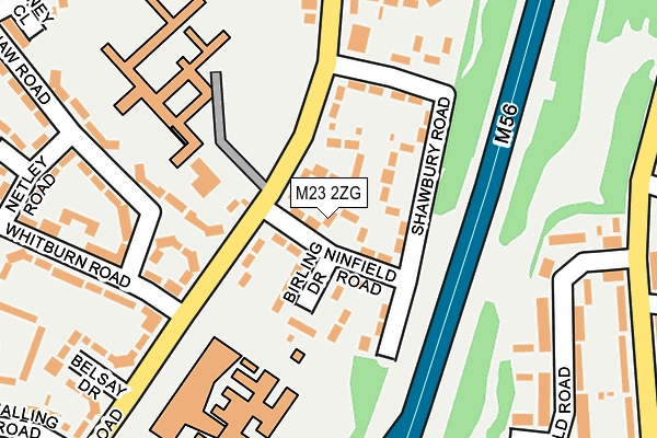 M23 2ZG map - OS OpenMap – Local (Ordnance Survey)