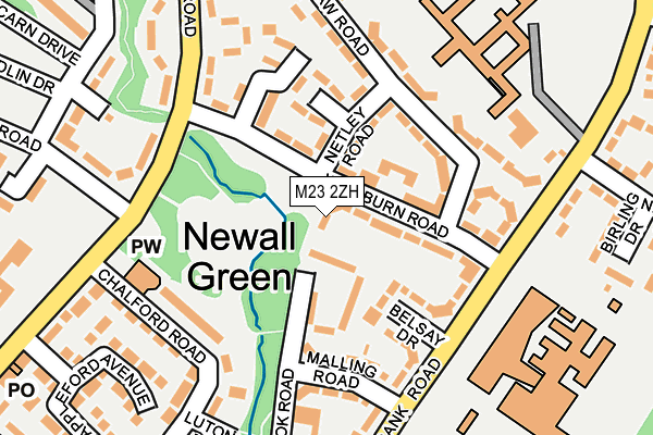 M23 2ZH map - OS OpenMap – Local (Ordnance Survey)