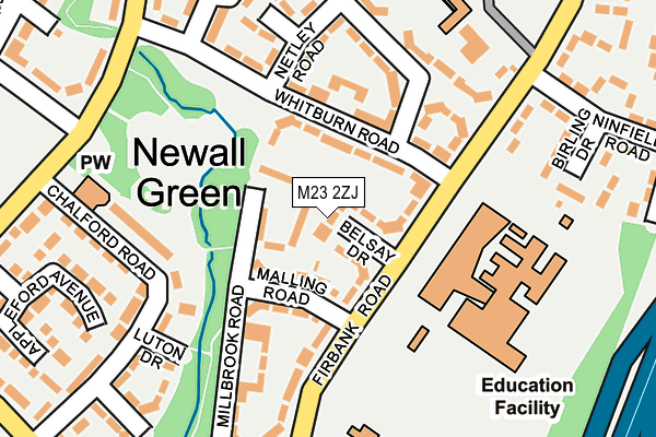 M23 2ZJ map - OS OpenMap – Local (Ordnance Survey)