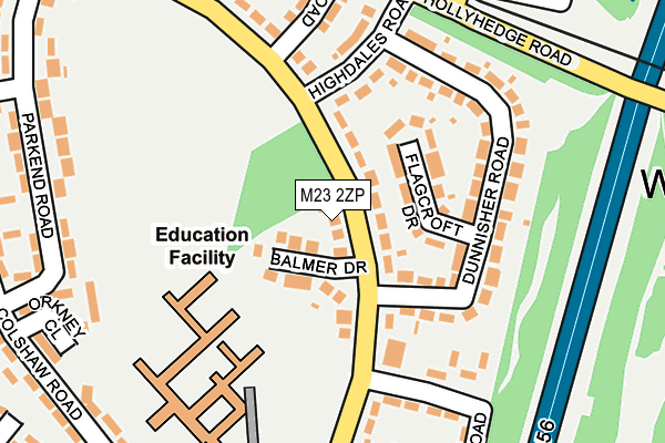 M23 2ZP map - OS OpenMap – Local (Ordnance Survey)