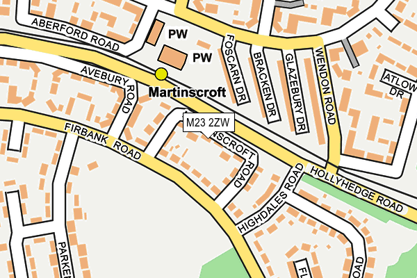 M23 2ZW map - OS OpenMap – Local (Ordnance Survey)