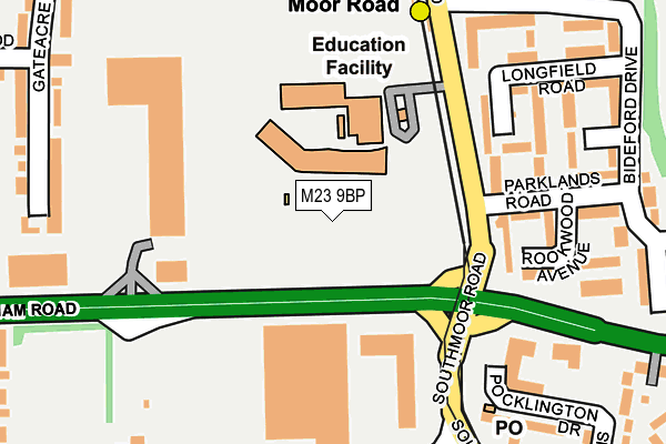 M23 9BP map - OS OpenMap – Local (Ordnance Survey)