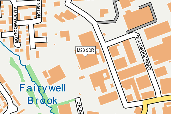 M23 9DR map - OS OpenMap – Local (Ordnance Survey)