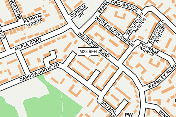 M23 9EH map - OS OpenMap – Local (Ordnance Survey)