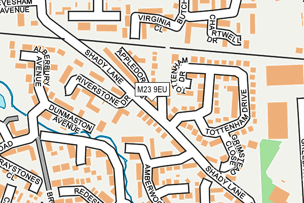 M23 9EU map - OS OpenMap – Local (Ordnance Survey)