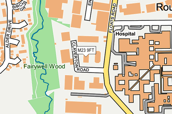 M23 9FT map - OS OpenMap – Local (Ordnance Survey)