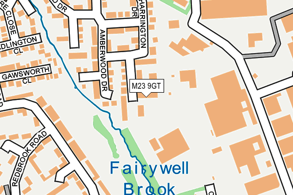 M23 9GT map - OS OpenMap – Local (Ordnance Survey)
