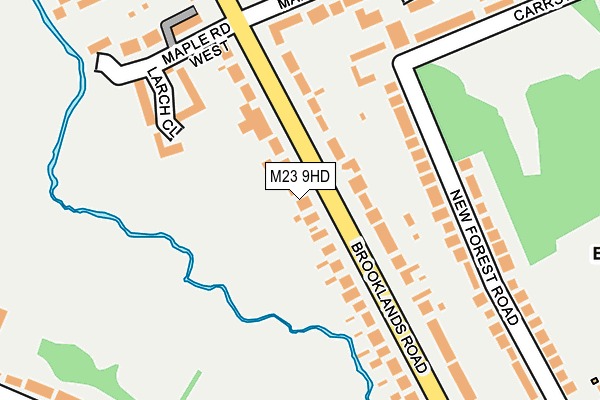 M23 9HD map - OS OpenMap – Local (Ordnance Survey)