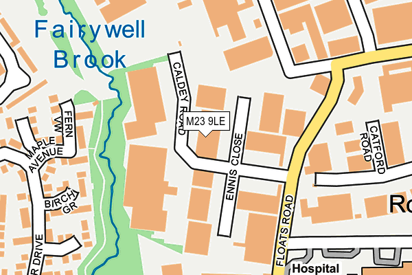 M23 9LE map - OS OpenMap – Local (Ordnance Survey)