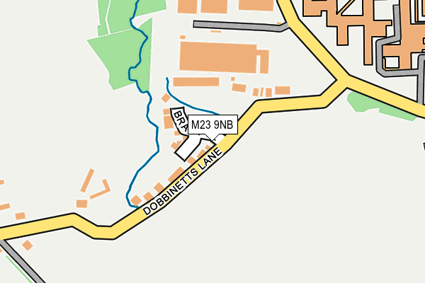 M23 9NB map - OS OpenMap – Local (Ordnance Survey)