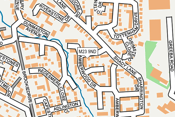 M23 9ND map - OS OpenMap – Local (Ordnance Survey)