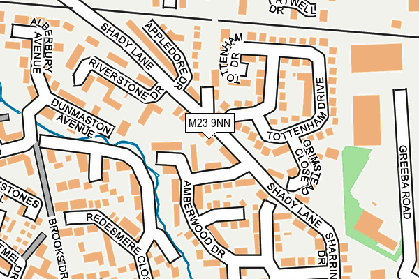 M23 9NN map - OS OpenMap – Local (Ordnance Survey)