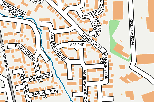 M23 9NP map - OS OpenMap – Local (Ordnance Survey)