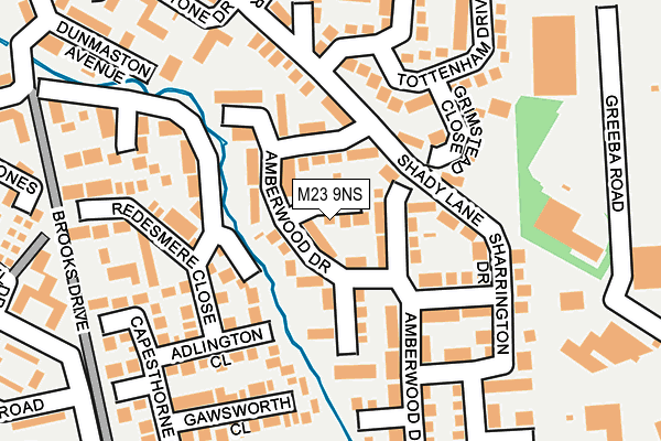 M23 9NS map - OS OpenMap – Local (Ordnance Survey)