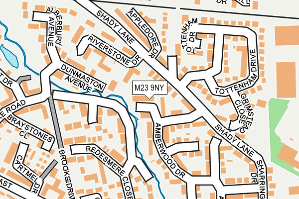 M23 9NY map - OS OpenMap – Local (Ordnance Survey)