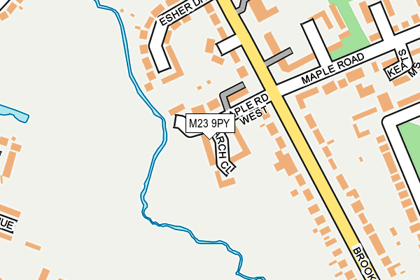 M23 9PY map - OS OpenMap – Local (Ordnance Survey)