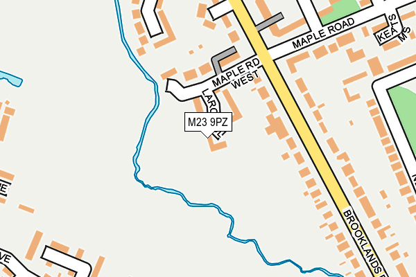 M23 9PZ map - OS OpenMap – Local (Ordnance Survey)