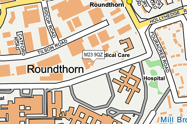 M23 9QZ map - OS OpenMap – Local (Ordnance Survey)