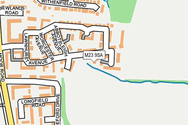 M23 9SA map - OS OpenMap – Local (Ordnance Survey)