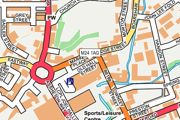 M24 1AG map - OS OpenMap – Local (Ordnance Survey)