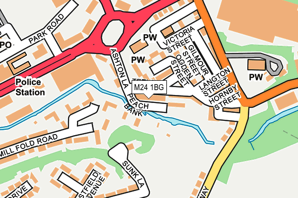 M24 1BG map - OS OpenMap – Local (Ordnance Survey)