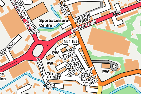 M24 1BJ map - OS OpenMap – Local (Ordnance Survey)