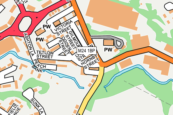 M24 1BP map - OS OpenMap – Local (Ordnance Survey)