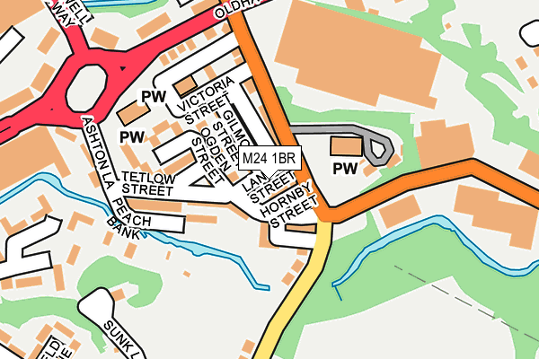 M24 1BR map - OS OpenMap – Local (Ordnance Survey)