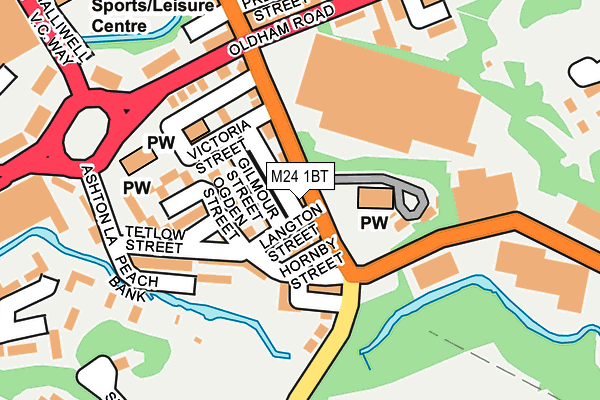 M24 1BT map - OS OpenMap – Local (Ordnance Survey)