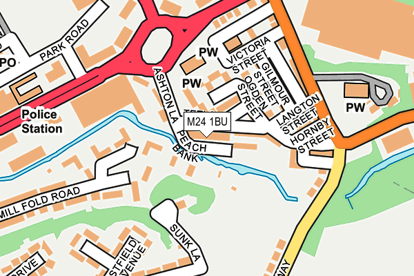 M24 1BU map - OS OpenMap – Local (Ordnance Survey)