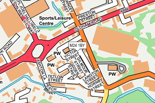 M24 1BY map - OS OpenMap – Local (Ordnance Survey)