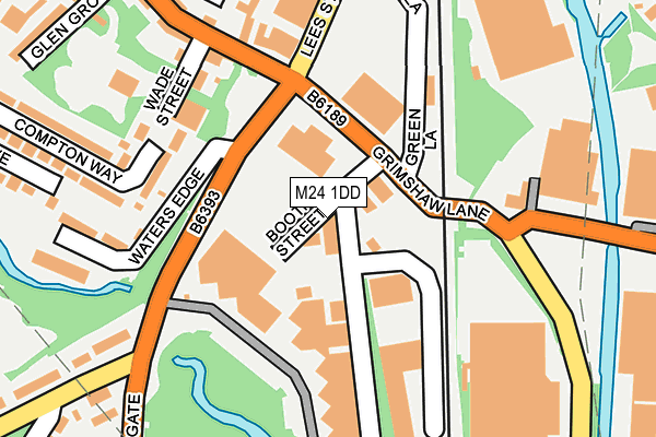 M24 1DD map - OS OpenMap – Local (Ordnance Survey)