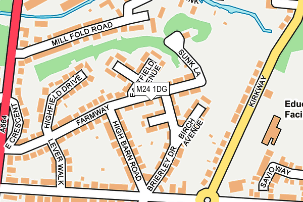M24 1DG map - OS OpenMap – Local (Ordnance Survey)