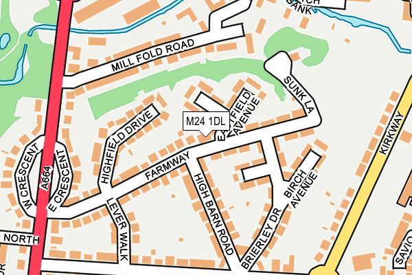 M24 1DL map - OS OpenMap – Local (Ordnance Survey)