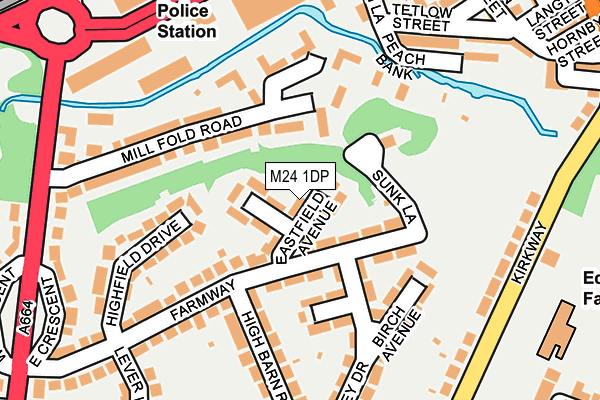 M24 1DP map - OS OpenMap – Local (Ordnance Survey)