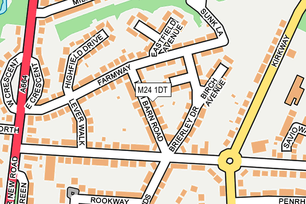 M24 1DT map - OS OpenMap – Local (Ordnance Survey)