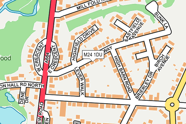 M24 1DU map - OS OpenMap – Local (Ordnance Survey)